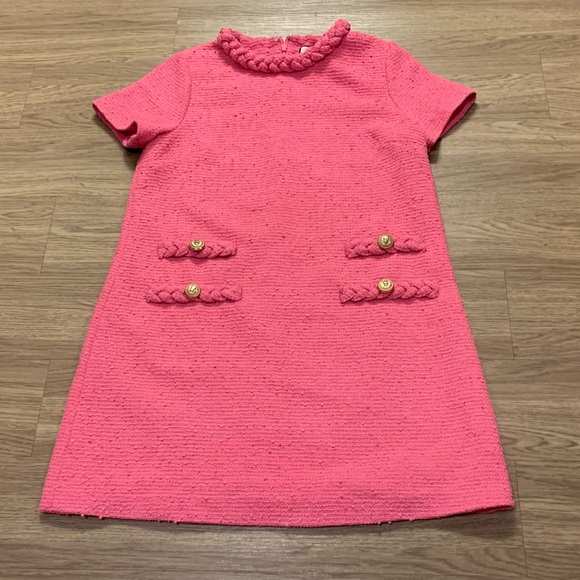 Tuckernuck Jackie Tweed Dress Hot Pink Size M - Picture 6 of 16